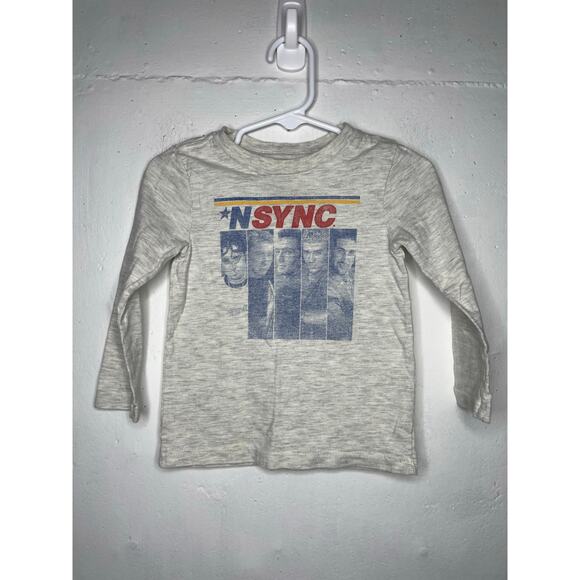 Nsync Band Shirt Long Sleeve Size 18 Months Gray Unisex Baby Tee - Picture 1 of 3